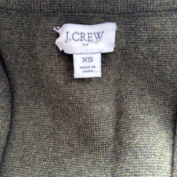 J. Crew Factory Sweater Blazer Moss Green size XXS - Picture 4 of 7